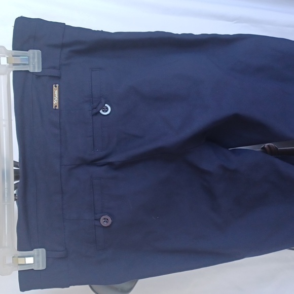 Rekucci  women’s Navy Skinny slacks, stretchy,  high waist - Picture 3 of 7